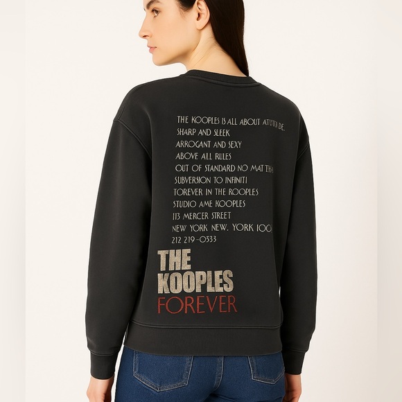 The Kooples Leopard Graphic Crewneck, Made in Portugal (Size 1, fits S/M) - Picture 2 of 11